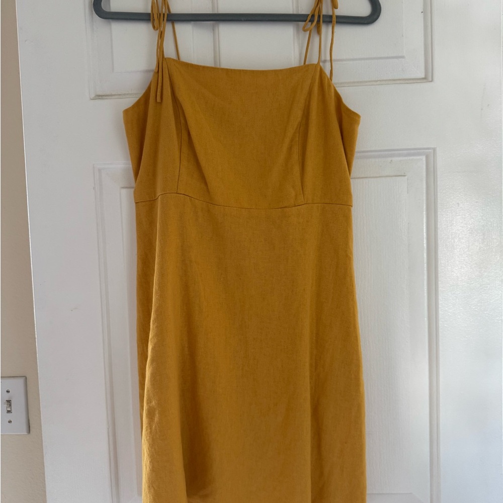 Old Navy Strapless Mustard Dress